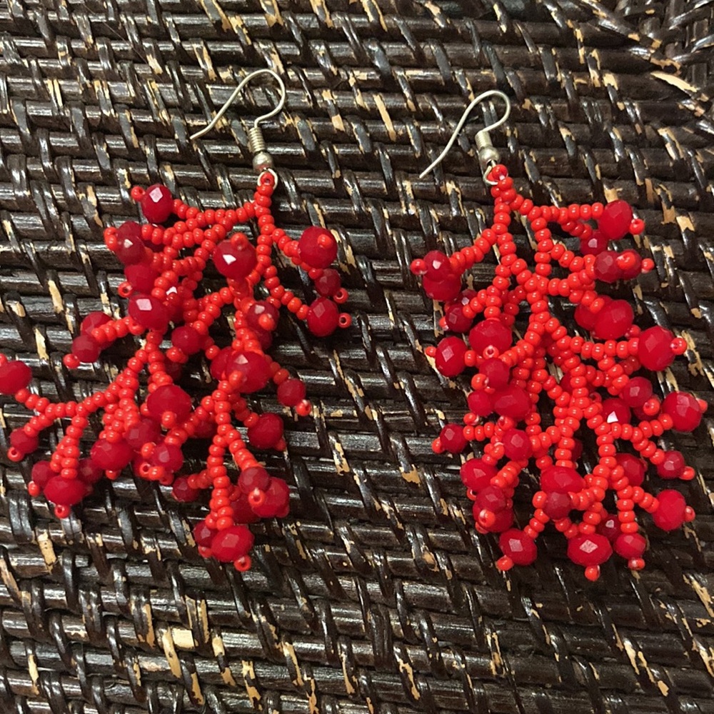 Red EARRINGS-NWOT